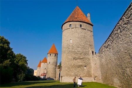 The old city walls of the Old Town of Tallinn, UNESCO World Heritage Site, Estonia, Baltic States, Europe Stock Photo - Rights-Managed, Code: 841-03871221