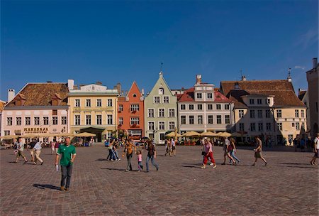 piazza del municipio - Raekoja Plats (Town Hall Square), Old Town of Tallinn, UNESCO World Heritage Site, Estonia, Baltic States, Europe Fotografie stock - Rights-Managed, Codice: 841-03871234