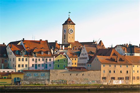 photo of unesco world heritage sites in regensburg - View of Regensburg, UNESCO World Heritage Site, Bavaria, Germany, Europe Stock Photo - Rights-Managed, Code: 841-03871271