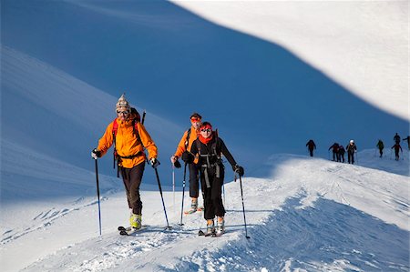 Ski mountaineering in the Dolomites, Pale di San Martino, Cima Fradusta ascent, Trentino-Alto Adige, Italy, Europe Stock Photo - Rights-Managed, Code: 841-03871314