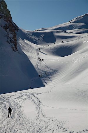 pente - Ski alpinisme, Pale di San Martino, Cima Fradusta ascension, Dolomites, Trentin-Haut-Adige, Italie, Europe Photographie de stock - Rights-Managed, Code: 841-03871315