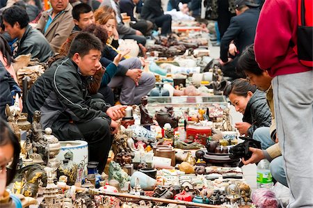 Crafts stalls, Panjiayuan flea market, Chaoyang District, Beijing, China, Asia Stock Photo - Rights-Managed, Code: 841-03871454