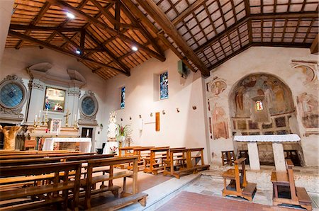 santuario - Church of St. Fabiano, Franciscan sanctuary of La Foresta, Rieti, Lazio (Latium), Italy, Europe Foto de stock - Con derechos protegidos, Código: 841-03871484