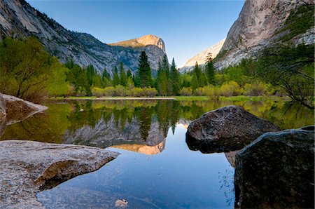 Mirror Lake, Yosemite National Park, UNESCO World Heritage Site, California, United States of America, North America Foto de stock - Con derechos protegidos, Código: 841-03871515