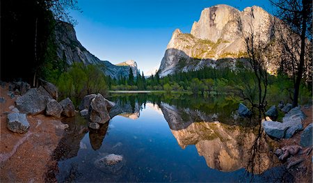 Mirror Lake, Yosemite National Park, UNESCO World Heritage Site, California, United States of America, North America Stock Photo - Rights-Managed, Code: 841-03871513