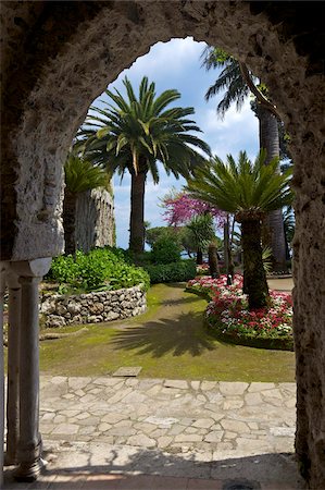 Jardins de la villa Rufolo à Ravello, Amalfi Coast, patrimoine mondial de l'UNESCO, Campanie, Italie, Europe Photographie de stock - Rights-Managed, Code: 841-03871630