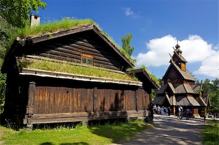 sod roof - Gol 13th century Stavkirke (Wooden Stave Church), Norsk Folkemuseum (Folk Museum), Bygdoy, Oslo, Norway, Scandinavia, Europe Stock Photo - Rights-Managed, Code: 841-03871702