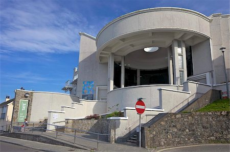 saint ives - Tate Gallery in summer sunshine, St. Ives, Cornwall, England, United Kingdom, Europe Stock Photo - Rights-Managed, Code: 841-03871733