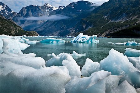 stranded - Scenic of icebergs from McBride Glacier in Muir Inlet, Glacier Bay National Park & Preserve, Southeast Alaska, Summer Stock Photo - Rights-Managed, Code: 854-05974538