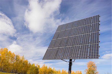 fairbanks - Photovoltic Solar Array, Us Army Core Of Engineers Chena River Lakes Flood Control Project, Visitors Center, Fall, Fairbanks, Interior Alaska, Usa Fotografie stock - Rights-Managed, Codice: 854-08028201