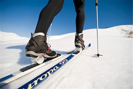 Close up of a skier's boots & skis while touring the Center Ridge area in Turnagain Pass of Chugach National Forest, Alaska Stock Photo - Rights-Managed, Code: 854-02954906