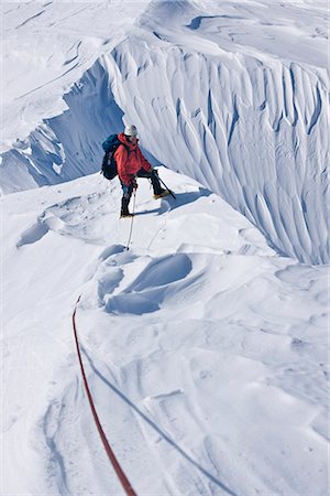 simsearch:854-02955016,k - Climber exploring an unnamed Glacier in Prince William Sound, Chugach National Forest, Alaska Stock Photo - Rights-Managed, Code: 854-02955030