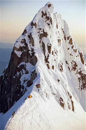 Camping/Backcountry Skiing on Ridge Mt Hood Stock Photo - Rights-Managed, Code: 854-02955063