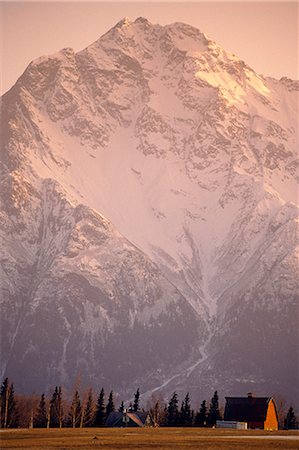 regal - Farm beneath Pioneer Peak Palmer Southcentral AK summer scenic Stock Photo - Rights-Managed, Code: 854-02955551