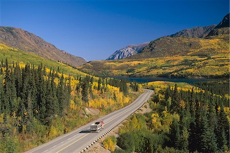 Fall colors along Klondike Highway Alaska Yukon Stock Photo - Rights-Managed, Code: 854-02955727