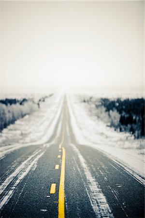 snow street usa - Fog and frost covered trees along the Richardson Highway in mid-Winter in Interior Alaska Stock Photo - Rights-Managed, Code: 854-02955749