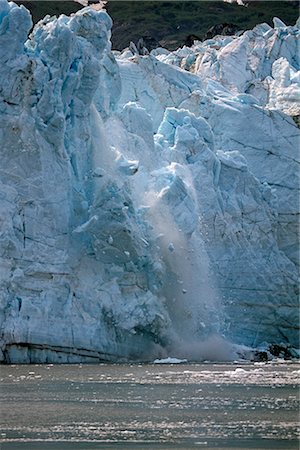 summer temperature - Ice Calving off Lamplugh Glacier Glacier Bay NP AK SE Summer Stock Photo - Rights-Managed, Code: 854-02956098