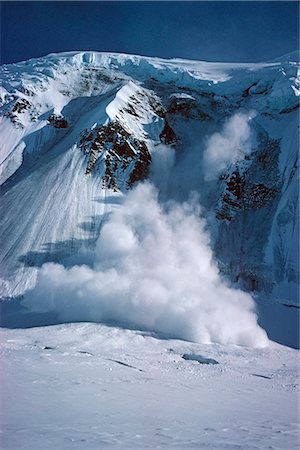 danger falling - Avalanche @ Muldrow Glacier AK Range Denali NP Alaska Spring Stock Photo - Rights-Managed, Code: 854-02956159