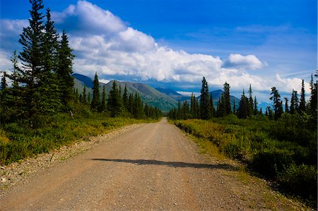 Scenic view of Boyden Hills from Nabesna Road, Wrangell Saint Elias National Park, Southcentral Alaska, Summer Fotografie stock - Rights-Managed, Codice: 854-03362319