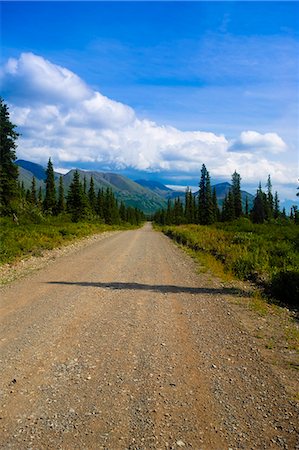 Scenic view of Boyden Hills from Nabesna Road, Wrangell Saint Elias National Park, Southcentral Alaska, Summer Fotografie stock - Rights-Managed, Codice: 854-03362320