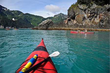 Les visiteurs apprécient une journée de kayak Randonnée près de l'anse de Bulldog dans le Parc National de Kenai Fjords, Alaska Photographie de stock - Rights-Managed, Code: 854-03538079