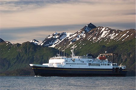 Alaska State Ferry leaving Homer in Kachemak Bay in Southcentral, Alaska Stock Photo - Rights-Managed, Code: 854-03538694