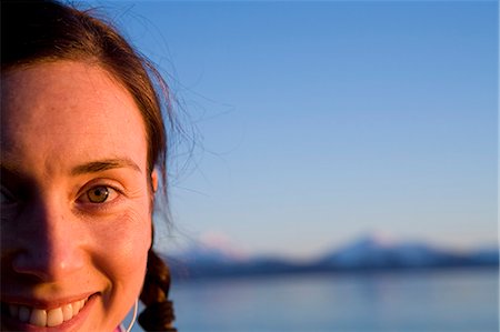 simsearch:400-03979334,k - Portrait of woman on Bishops Beach at Kachemak Bay at Homer, Alaska Stock Photo - Rights-Managed, Code: 854-03538770