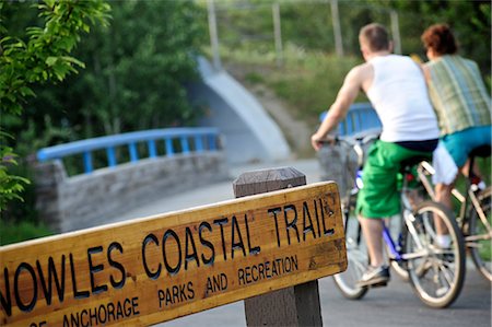 simsearch:854-03740174,k - Radfahrer genießen die Tony Knowles Coastal Trail am Westchester Lagune in Anchorage, Alaska Kenai, Sommer/n Stockbilder - Lizenzpflichtiges, Bildnummer: 854-03645936