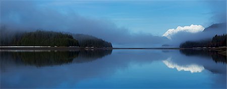 Panorama view of Lion's Head and Echo Cove in Berners Bay, Tongass National Forest, Inside Passage, Southeast Alaska, Spring Stock Photo - Rights-Managed, Code: 854-03646619