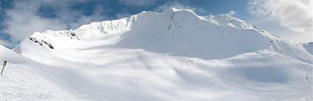 ski resort - Winter scenic of Alyeska Ski Resort's Glacier Bowl with visible ski tracks, Girdwood, Southcentral Alaska, Winter Stock Photo - Rights-Managed, Code: 854-03646714