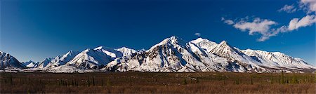 simsearch:854-03845573,k - Panoramic view of the Alaska Range foothills at the start of the Denali Highway, Cantwell, Southcentral Alaska, Spring Foto de stock - Direito Controlado, Número: 854-03739956