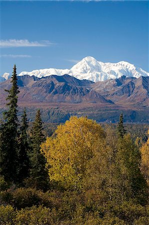panoramic pictures park snow - Southside view of Mt. Mckinley and Alaska range from Kesugi Ridge Trail  Denali State Park  Southcentral, Alaska  fall Stock Photo - Rights-Managed, Code: 854-03844960
