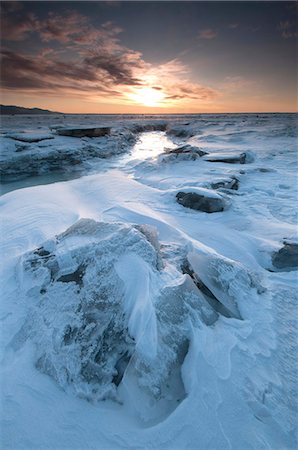 simsearch:854-03646718,k - Sunset over Anchorage Coastal Wildlife Refuge, Soutcentral Alaska, Winter Foto de stock - Direito Controlado, Número: 854-03846046