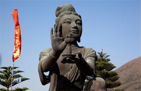 po lin monastery - Buddhist statues at Ngon Ping, Po Lin monastery, Lantau Island, Hong Kong Stock Photo - Rights-Managed, Code: 855-05984084