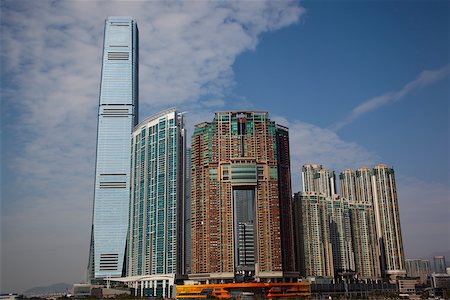 simsearch:855-05981064,k - Looking over to ICC Tower and Union Square at West Kowloon from Tsimshatsui, Hong kong Stock Photo - Rights-Managed, Code: 855-05981058