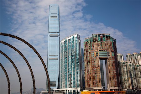 simsearch:855-05981064,k - Looking over to ICC Tower and Union Square at West Kowloon from Tsimshatsui, Hong kong Stock Photo - Rights-Managed, Code: 855-05981059