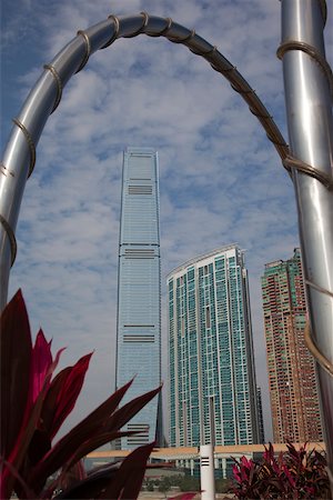 Surplombant à tour ICC et de Union Square à Kowloon ouest de Tsimshatsui, Hong kong Photographie de stock - Rights-Managed, Code: 855-05981065