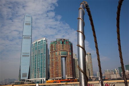 simsearch:855-05981064,k - Looking over to ICC Tower and Union Square at West Kowloon from Tsimshatsui, Hong kong Stock Photo - Rights-Managed, Code: 855-05981061