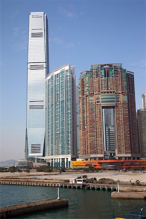 simsearch:855-05981064,k - Looking over to ICC Tower and Union Square at West Kowloon from Tsimshatsui, Hong kong Stock Photo - Rights-Managed, Code: 855-05981082