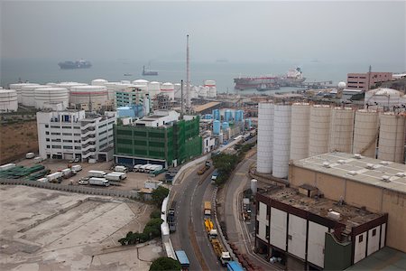 Oil depot at Nam Wan Kok, Tsing Yi, Hong Kong Stock Photo - Rights-Managed, Code: 855-05981107