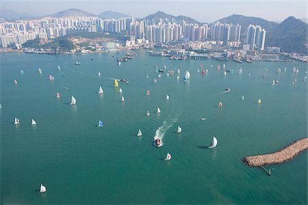 sail asia - Yachting in Victoria Harbour, Hong Kong Foto de stock - Con derechos protegidos, Código: 855-05981181