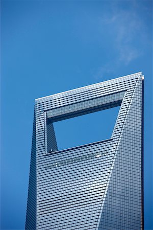 exterior design of commercial building - World Financial Center, Pudong, Shanghai, China Stock Photo - Rights-Managed, Code: 855-05981320