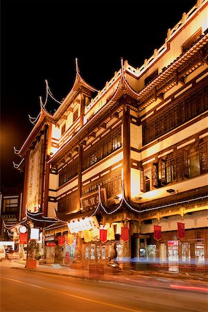 YuYuan Handelszentrum in der Nacht, Shanghai, China Stockbilder - Lizenzpflichtiges, Bildnummer: 855-05981454