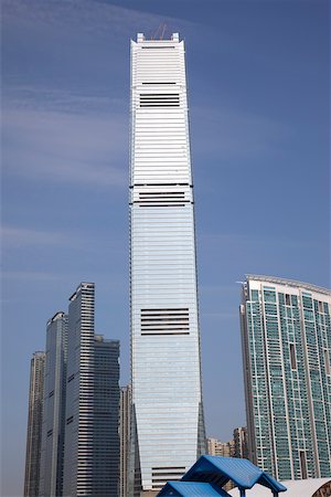 Overlooking kyline in Union Square from West Kowloon promenade, Hong Kong Stock Photo - Rights-Managed, Code: 855-05981618