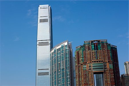 Skyline in Union Square, West Kowloon, Hong Kong Stock Photo - Rights-Managed, Code: 855-05981682