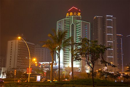 simsearch:855-03021701,k - Downtown at night, Shantou, China Stock Photo - Rights-Managed, Code: 855-05982219