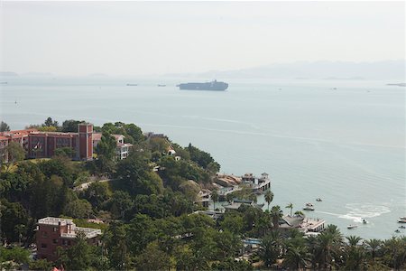 simsearch:855-03024721,k - View from Riguan rock a cargo ship in East China Sea, Gulangyu Island, Xiamen Amoy, Fujian, China Fotografie stock - Rights-Managed, Codice: 855-05982361