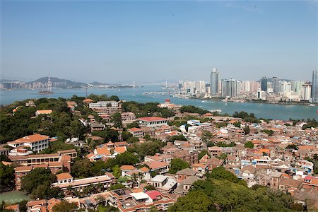 simsearch:855-05984338,k - City of Xiamen, view from Riguan rock, Gulangyu Island, Xiamen Amoy, Fujian, China Stock Photo - Rights-Managed, Code: 855-05982363