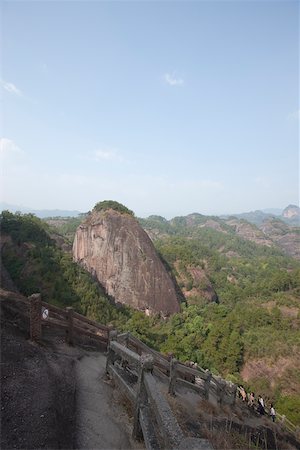Mountain ranges view from Roaring tiger rock Huxiaoyan, Yixiantian, Wuyi mountains, Fujian, China Stock Photo - Rights-Managed, Code: 855-05982392