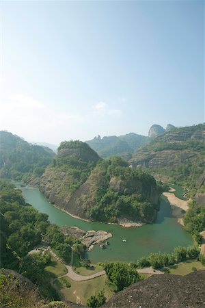 View of 9 zigzag river from Tianyoufeng, Fujian, China Stock Photo - Rights-Managed, Code: 855-05982417